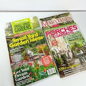 Garden magazines set of four back issues Cottagecore Farm flower Summer reading